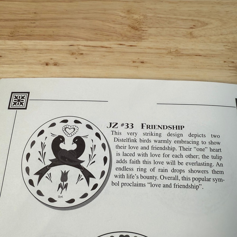 Vintage Jacob Zook Love and Friendship Hex Sign Decorative Wall Hanging Folk Art - Picture 7 of 9